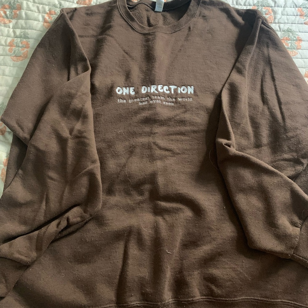 1D Brown Crewneck Sweater Relaxed Fit
